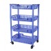 4 Racks Trolley with Revolving Wheels