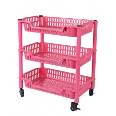 3 Racks Trolley with Revolving Wheels